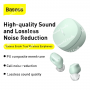 Навушники бездротові «BASEUS» Encok WM01 True Wireless TWS, Green, NGTW240006