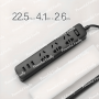 Мережевий фільтр (подовжувач) «XIAOMI» Mi Power Strip (3 розетки + 3 USB-port) Black, XMCXB01QM