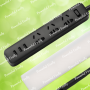 Мережевий фільтр (подовжувач) «XIAOMI» Mi Power Strip (3 розетки + 3 USB-port) Black, XMCXB01QM
