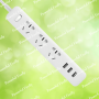 Мережевий фільтр (подовжувач) «XIAOMI» Mi Power Strip (3 розетки + 3 USB-port) Black, XMCXB01QM
