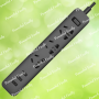Мережевий фільтр (подовжувач) «XIAOMI» Mi Power Strip (3 розетки + 3 USB-port) Black, XMCXB01QM