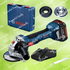 Акумуляторна кутова шліфувальна машина BOSCH GWS 180-LI Professional, Black / Navy Blue
