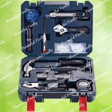 Набір багатофункціональних ручних інструментів BOSCH для ремонту із кейсом для зберігання, 66 предметів, Black / Navy Blue