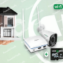 Комплект відеоспостереження на 4 IP бездротові Wi-Fi камери 3MP для вулиці/будинку + МicroSD 128GB GREENVISION GV-IP-K-W58/04