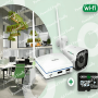 Комплект відеоспостереження на 4 IP бездротові Wi-Fi камери 3MP для вулиці/будинку + МicroSD 128GB GREENVISION GV-IP-K-W58/04