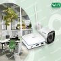 Комплект відеоспостереження на 4 IP бездротові Wi-Fi камери 3MP для вулиці/будинку «GREENVISION» GV-IP-K-W58/04