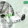 Комплект відеоспостереження на 4 IP бездротові Wi-Fi камери 3MP для вулиці/будинку «GREENVISION» GV-IP-K-W58/04